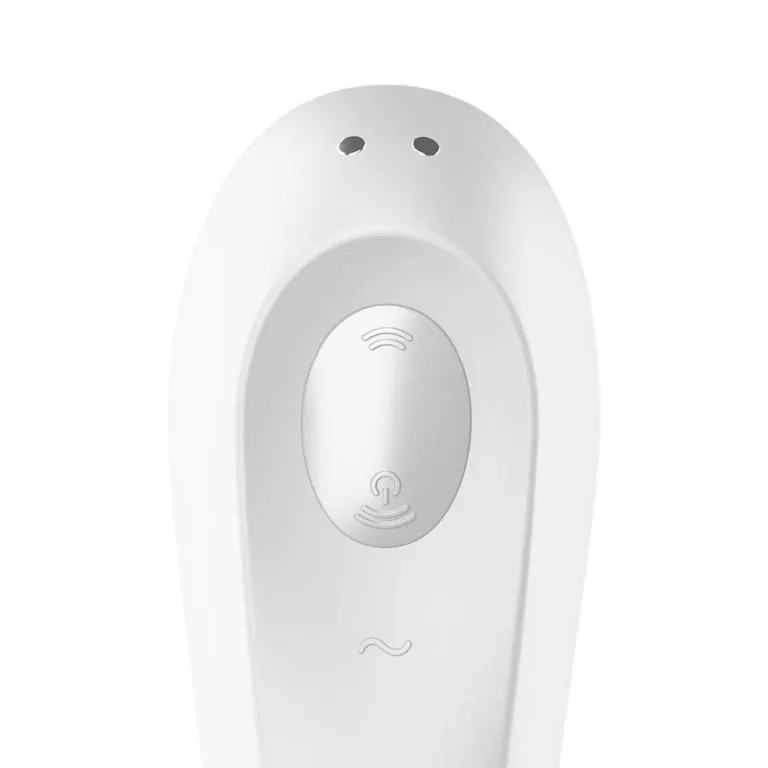 вакуумно-волновой вибромассажер dual  pleasure белый в Симферополе