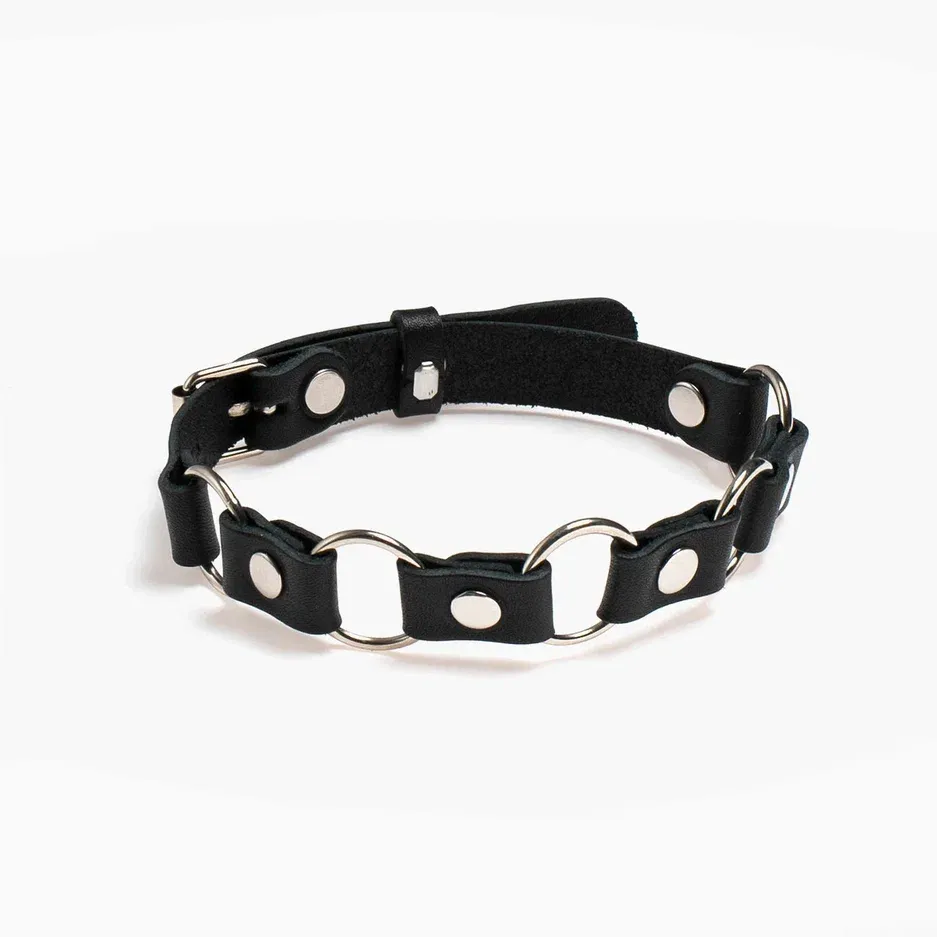 чокер pink rabbit кожаный с кольцами в Симферополе