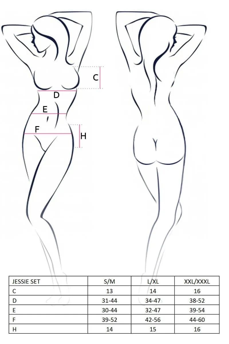 Эротическое комплект белья lapin rose jessie черный, s-m в Симферополе