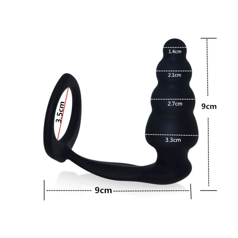 анальная пробка lovetoy combo master cockring plug, черная в Симферополе