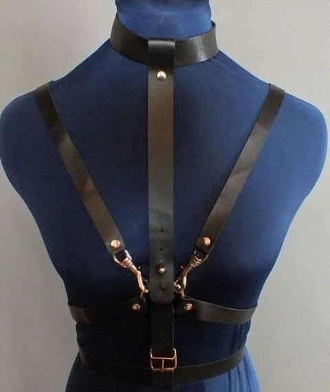 Эротическое бондажный комплект подиум с ошейником, черный в Симферополе