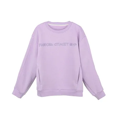 Свитшот Pink Rabbit идеальный оверсайз, лавандовый