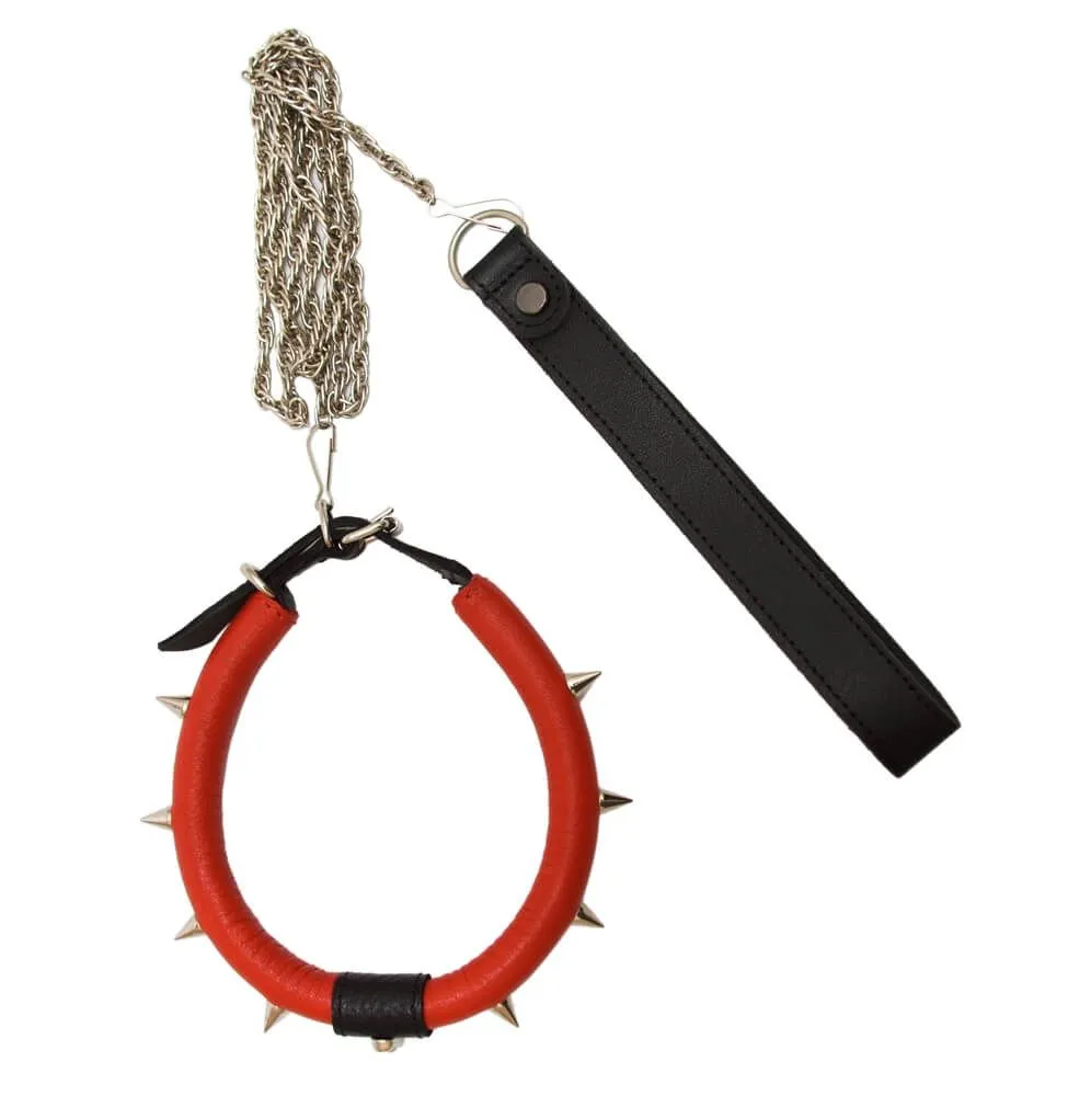 ошейник c шипами с поводком, красный в Симферополе