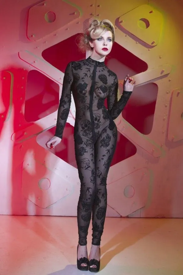 Комбинезон Catanzaro Beverly Tattoo черный, S