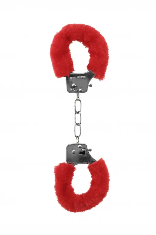 металлические наручники с меховой обивкой pleasure handcuffs furry в Симферополе