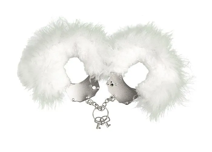 Наручники декоративные Adrien Lastic Metallic Handcuffs, белые
