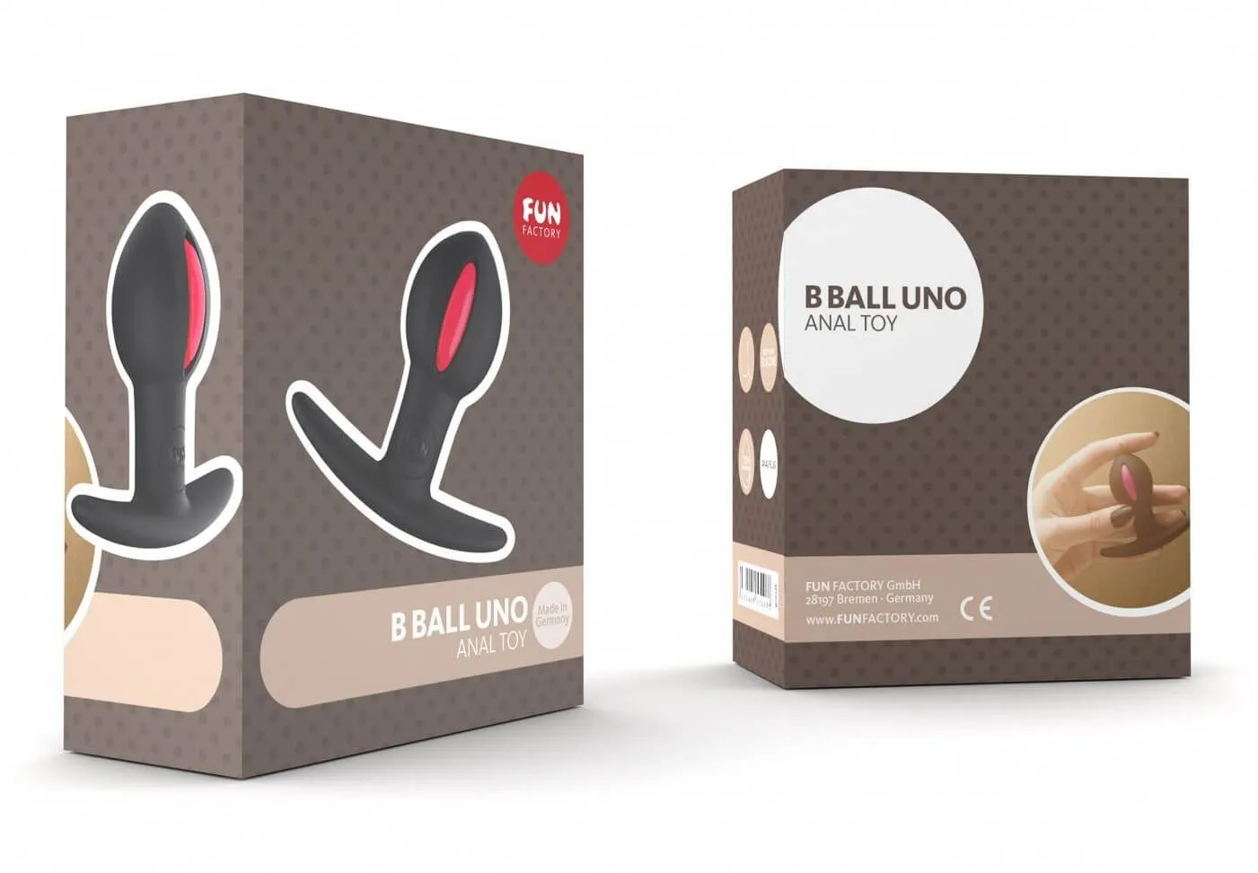 анальный шарик fun factory b ball uno, черно-малиновый в Симферополе