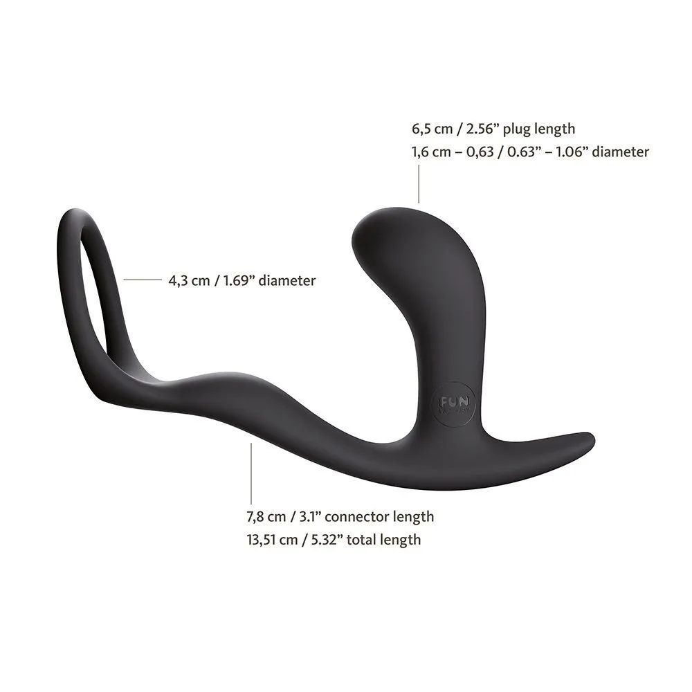 кольцо эрекционное с пробкой fun factory bootie ring, чёрное в Симферополе