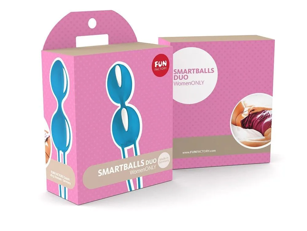 вагинальные шарики fun factory smartballs duo, ярко-голубые в Симферополе