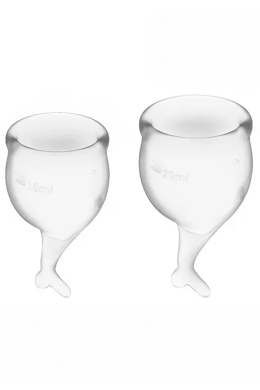 набор менструальных чаш satisfyer feel secure menstrual cup (transparent) в Симферополе