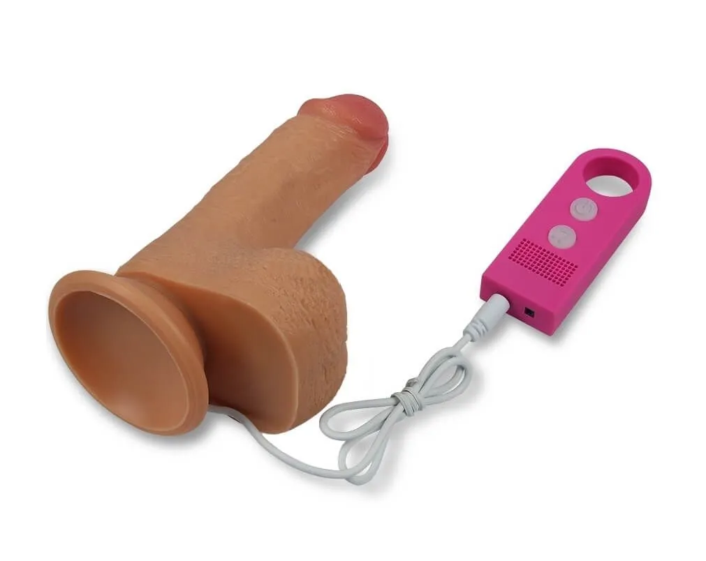 Вибратор с мошонкой Lovetoy Gabe, телесный