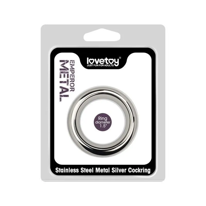 кольцо lovetoy metal silver cockring 4 см, металлическое в Симферополе