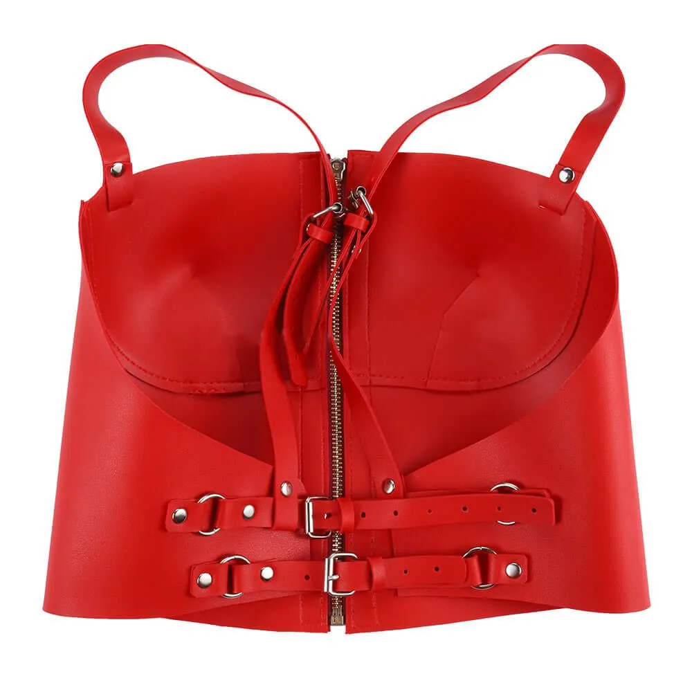 Эротическое корсет на молнии lapin rose harness, красный в Симферополе