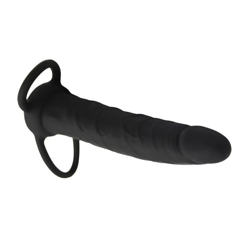 насадка анальная lovetoy silicone fantasy duoble prober, чёрная в Симферополе