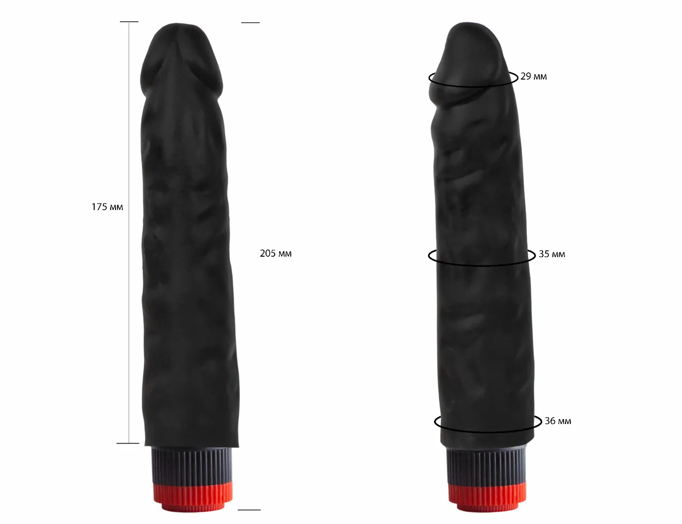 вибратор реалистик черный  биоклон 417100ru в Симферополе