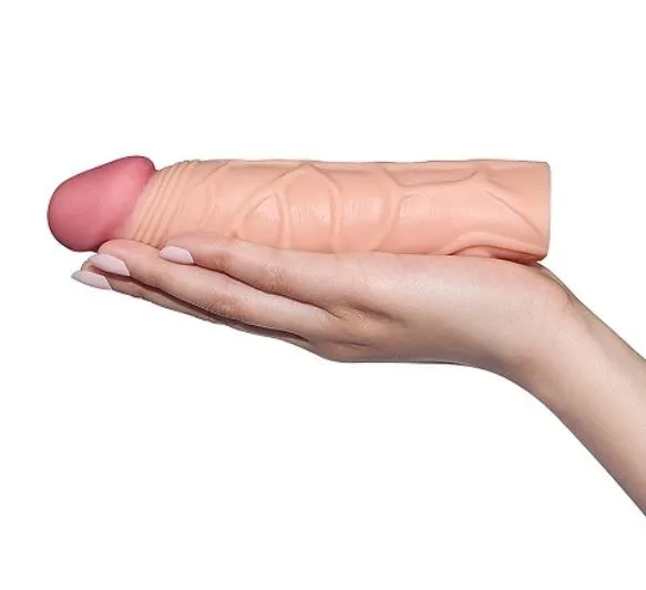 удлиняющая насадка lovetoy pleasure x-tender, телесная в Симферополе