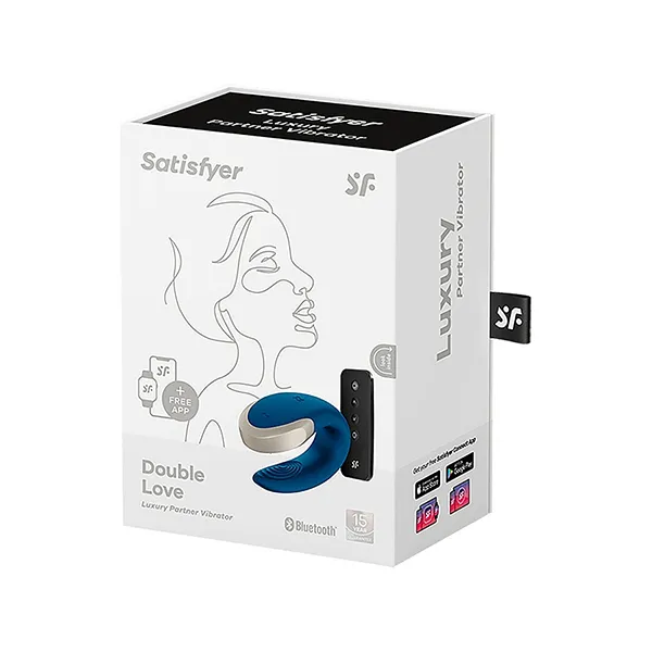 многофункциональный стимулятор для пар satisfyer partner double love, синий в Симферополе