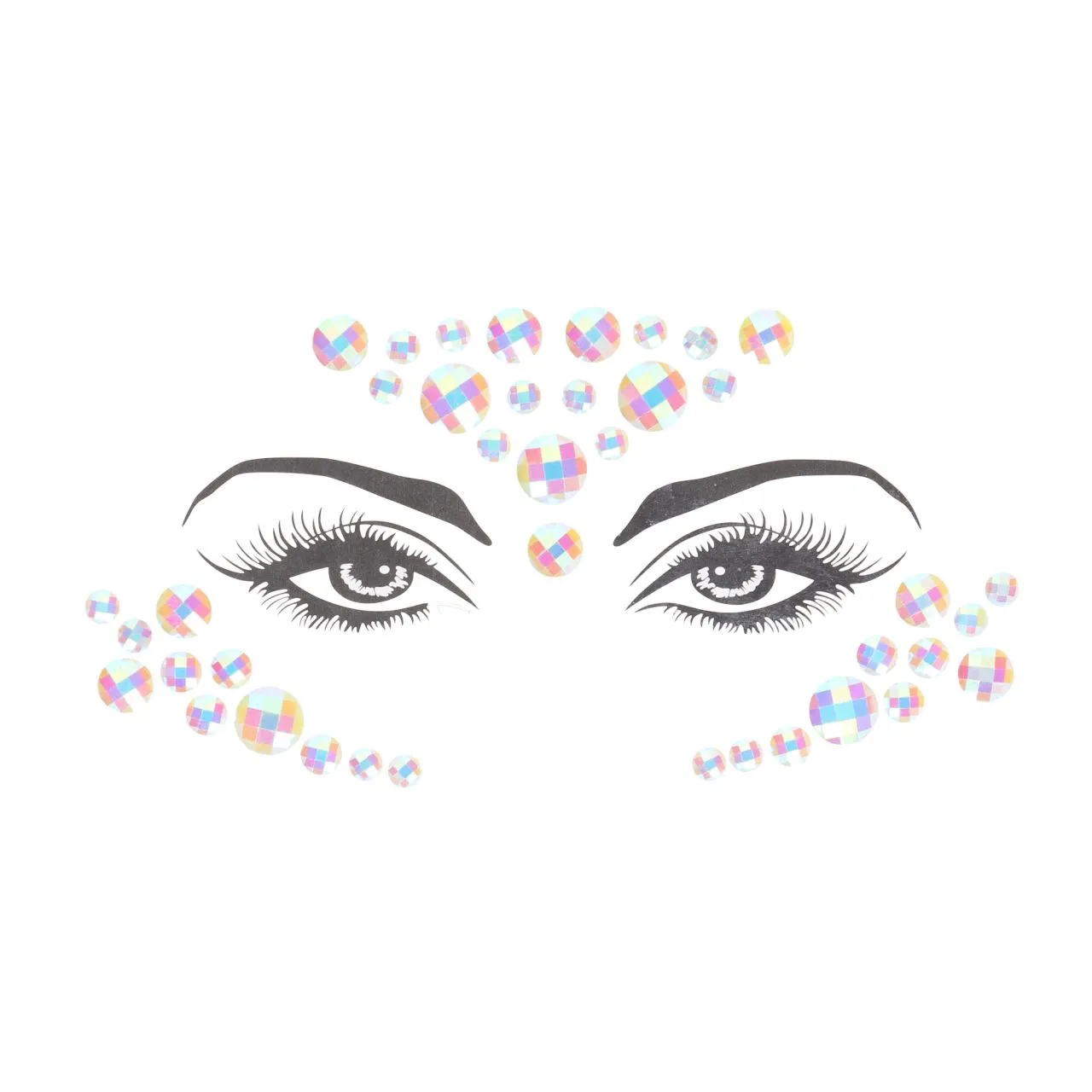 декоративное украшение (камни) на клеевой основе body jewelry stickers - face - glow in the dark - o в Симферополе