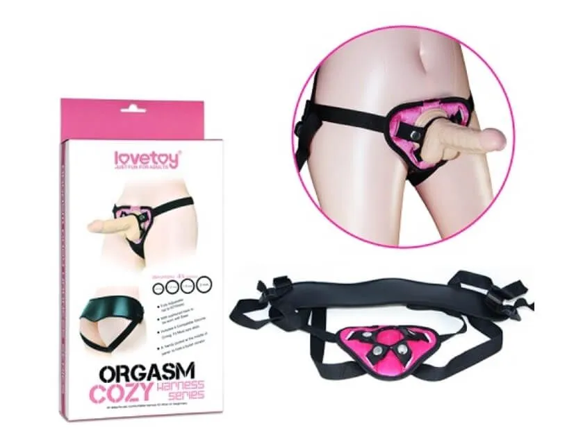 трусики для страпона lovetoy orgasm cozy harness, розовые в Симферополе