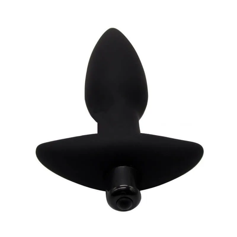 анальная пробка lovetoy silicone fantasy anal plug, с вибрацией, чёрная в Симферополе