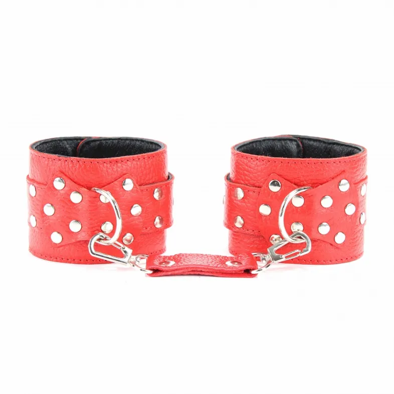 наручники из кожи красной 51014ars в Симферополе