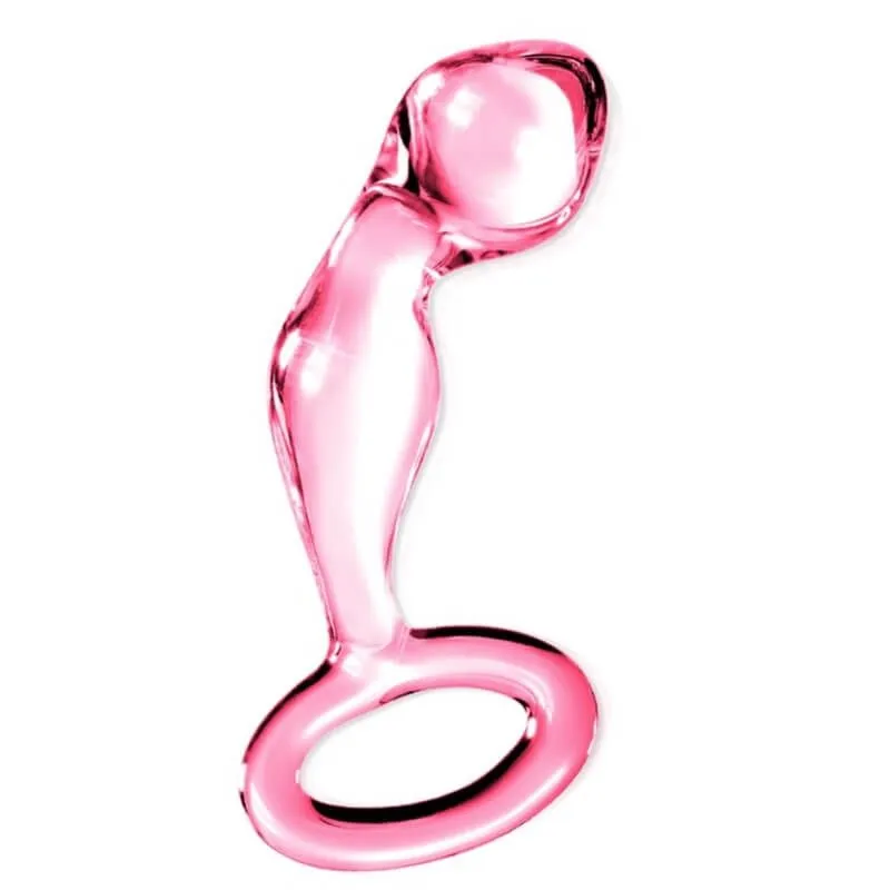 Стимулятор анальный Lovetoy Glass Romance 18, розовый