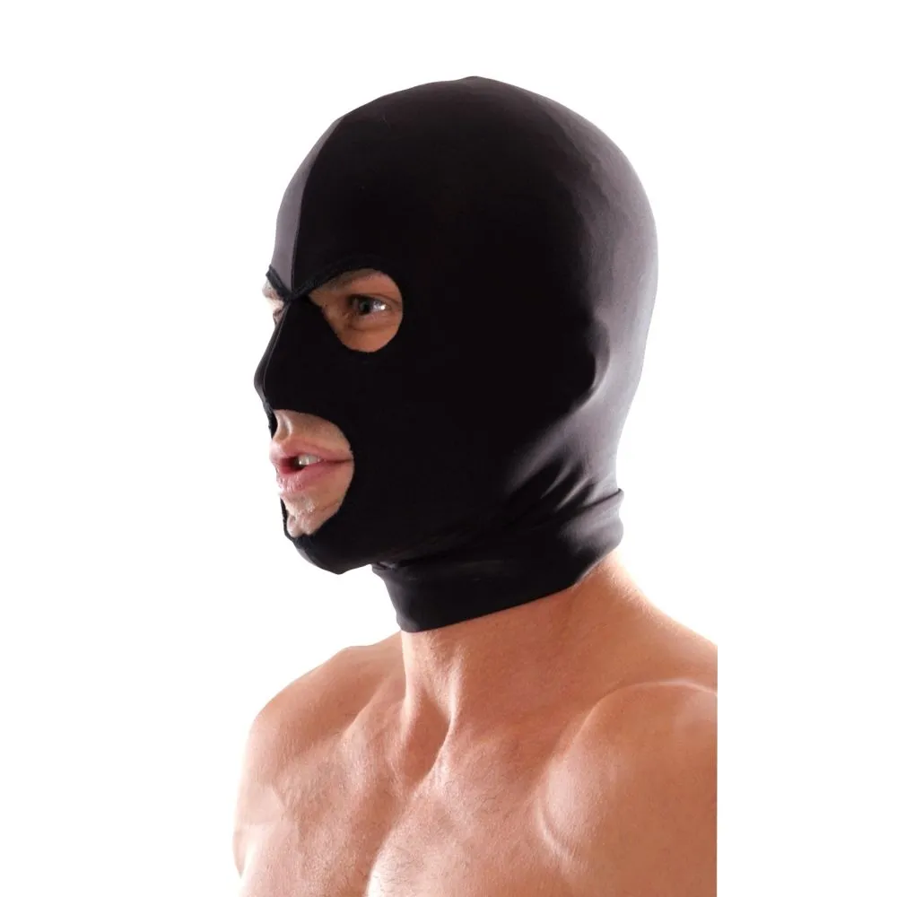 маска pipedream spandex 3 hole hood, черная в Симферополе