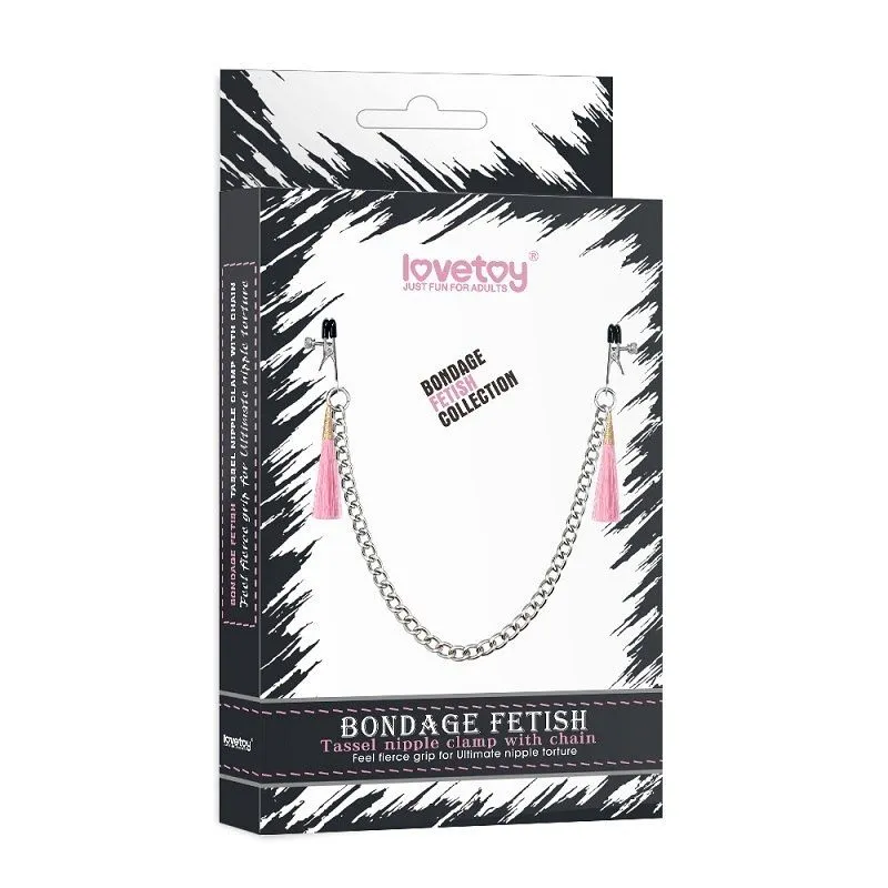 зажимы для сосков lovetoy tassel nipple clamp, розовые в Симферополе