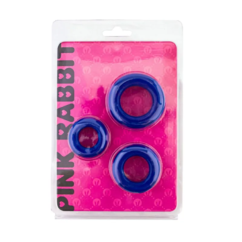 набор эрекционных колец pinkrabbit toyz, синий в Симферополе