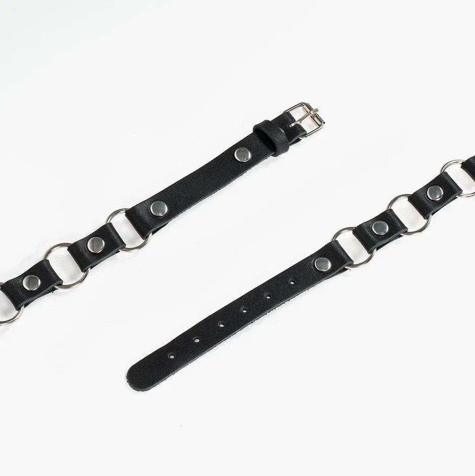 чокер pink rabbit кожаный с кольцами в Симферополе