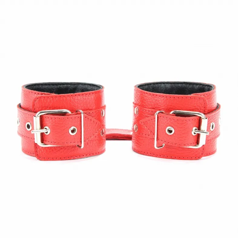 наручники из кожи красной 51014ars в Симферополе