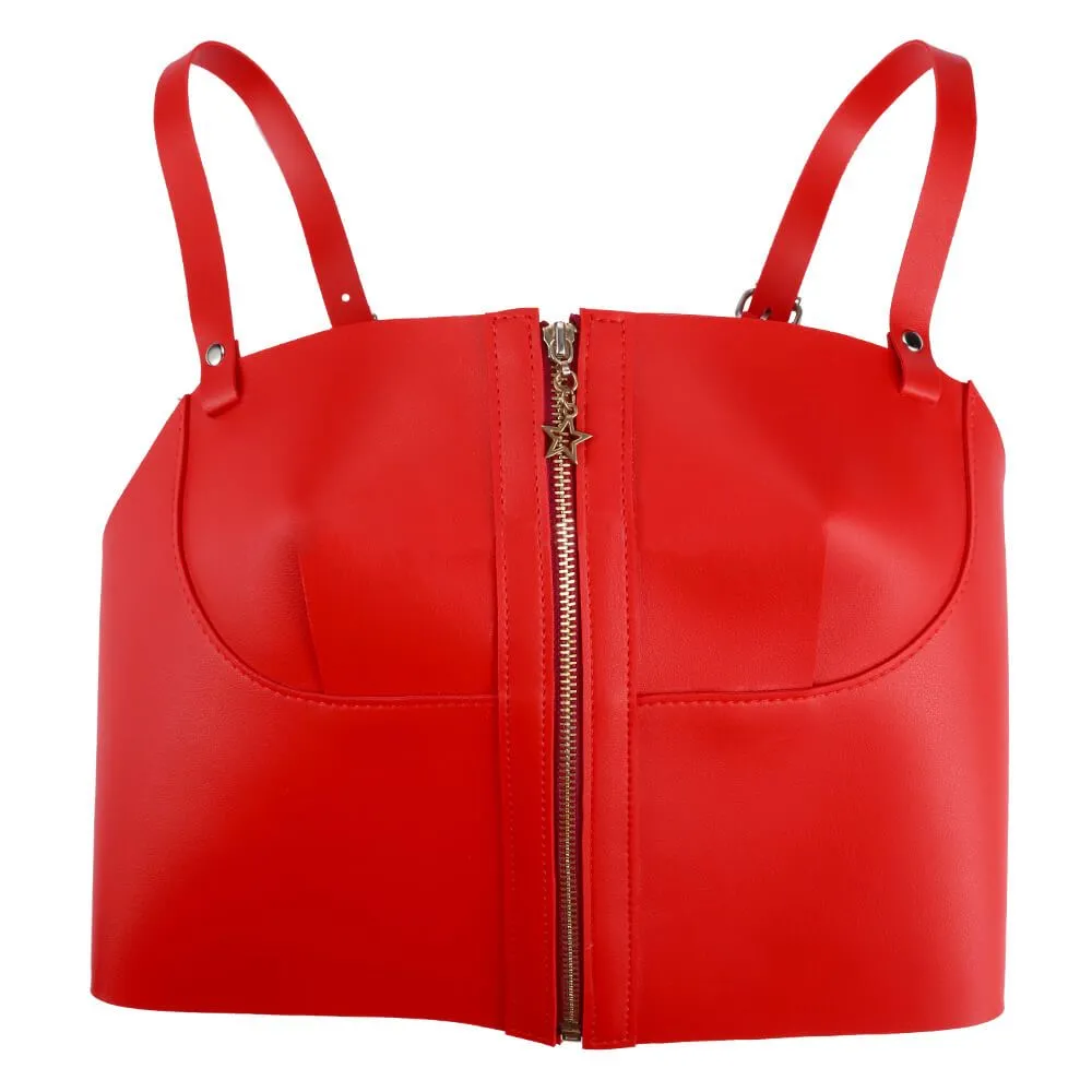 Эротическое корсет на молнии lapin rose harness, красный в Симферополе