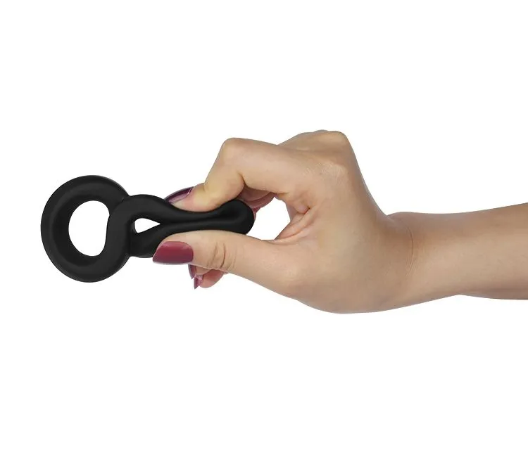 кольцо эрекционное двойное lovetoy x-basic, черное в Симферополе