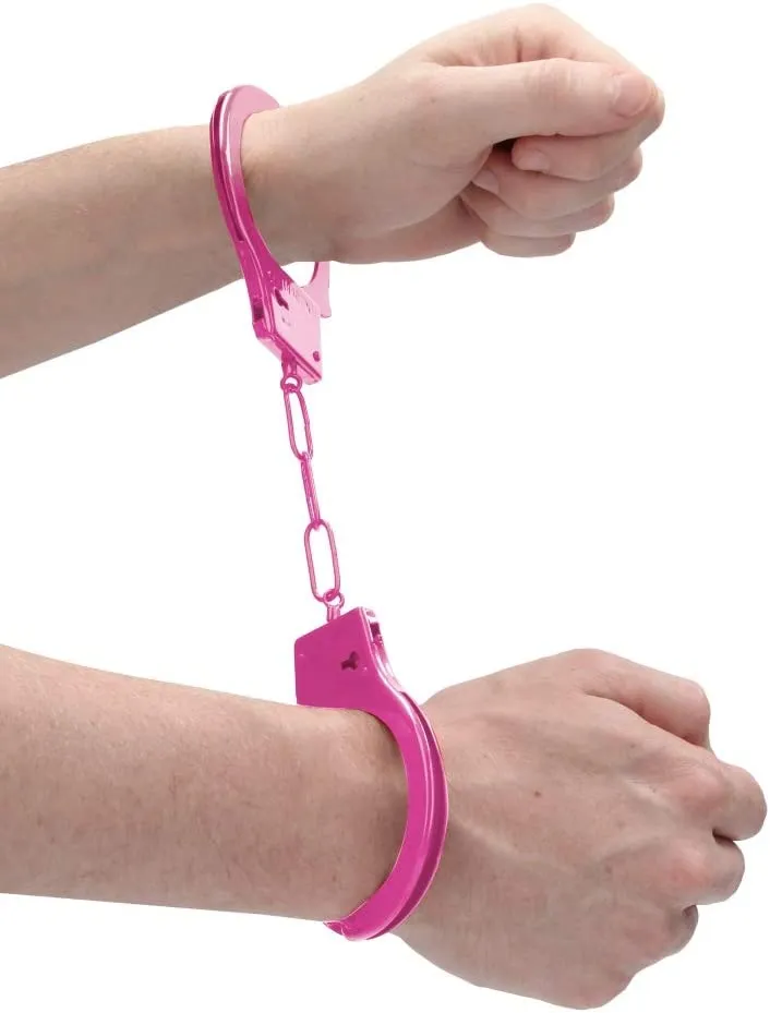 наручники металлические beginner's handcuffs, розовые в Симферополе