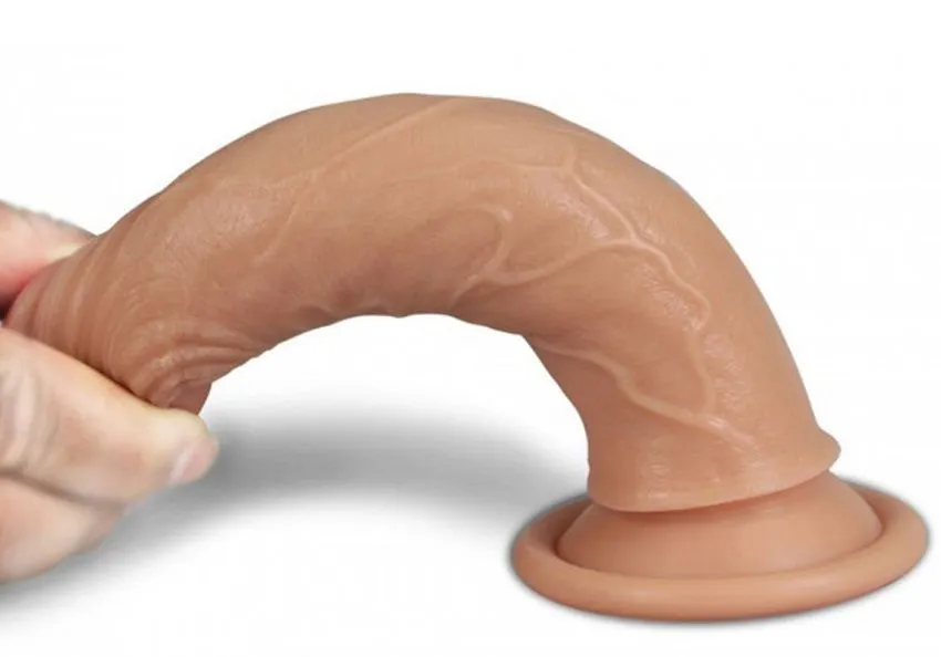 фаллоимитатор 7 inch dual layered liquid silicone nature cock, телесный в Симферополе