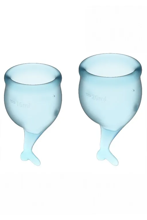 набор менструальных чаш satisfyer feel secure menstrual cup (light blue) в Симферополе