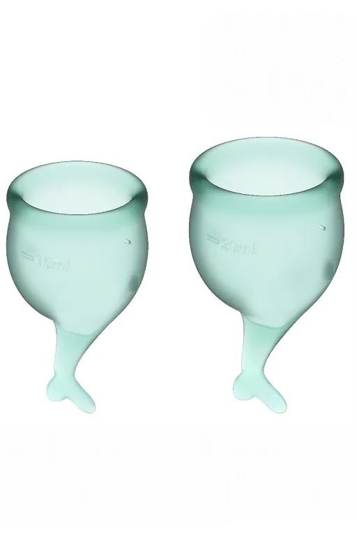 набор менструальных чаш satisfyer feel secure menstrual cup (dark green) в Симферополе