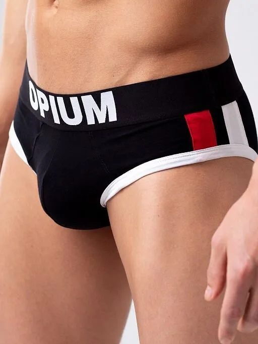 Эротическое трусы мужские слипы opium r137, черные в Симферополе