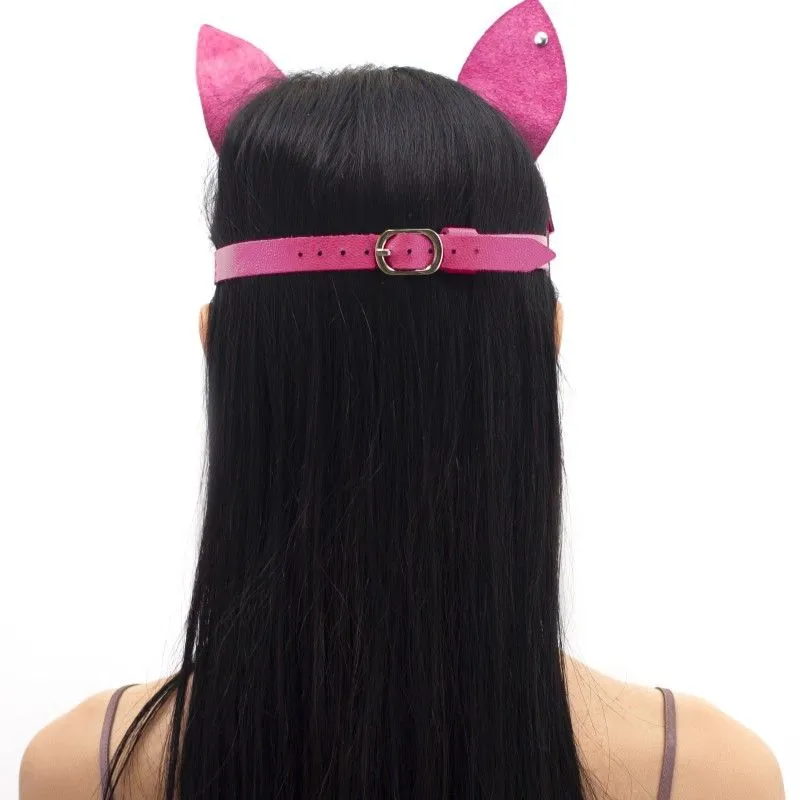 маска кошки со стразами pinkrabbit, розовая в Симферополе