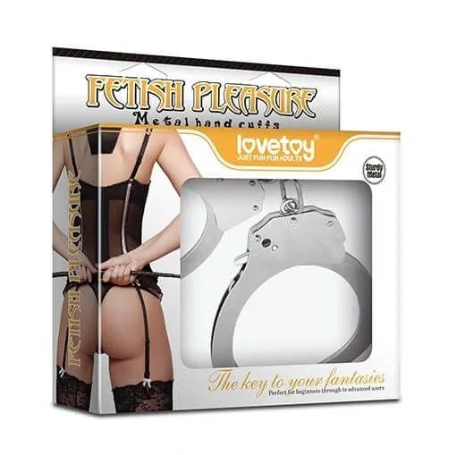 наручники декоративные lovetoy fetish pleasure metal, серебристые в Симферополе