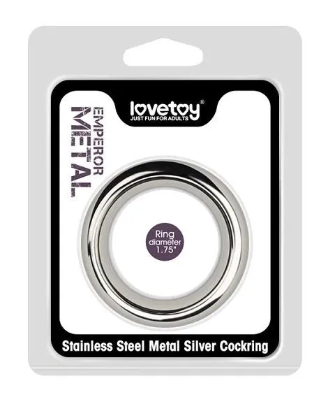 кольцо lovetoy metal silver cockring 4,5 см, металлическое в Симферополе