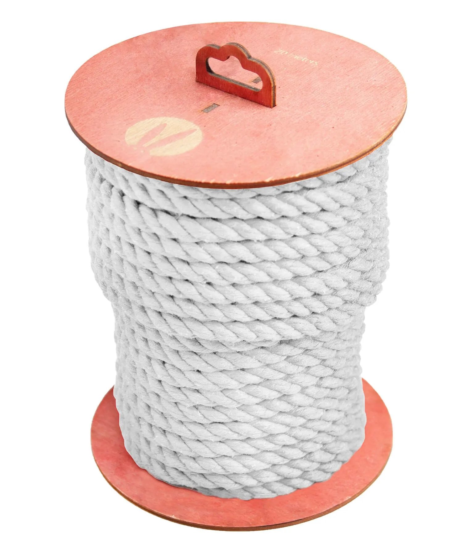 Хлопковая веревка для шибари PinkRabbit белая, 20 м