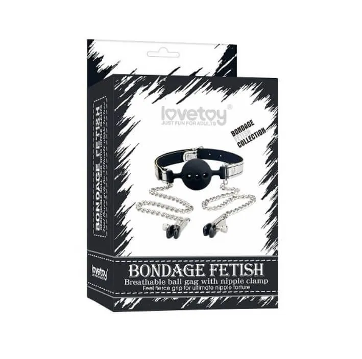 кляп с зажимами для сосков lovetoy bondage fetish в Симферополе