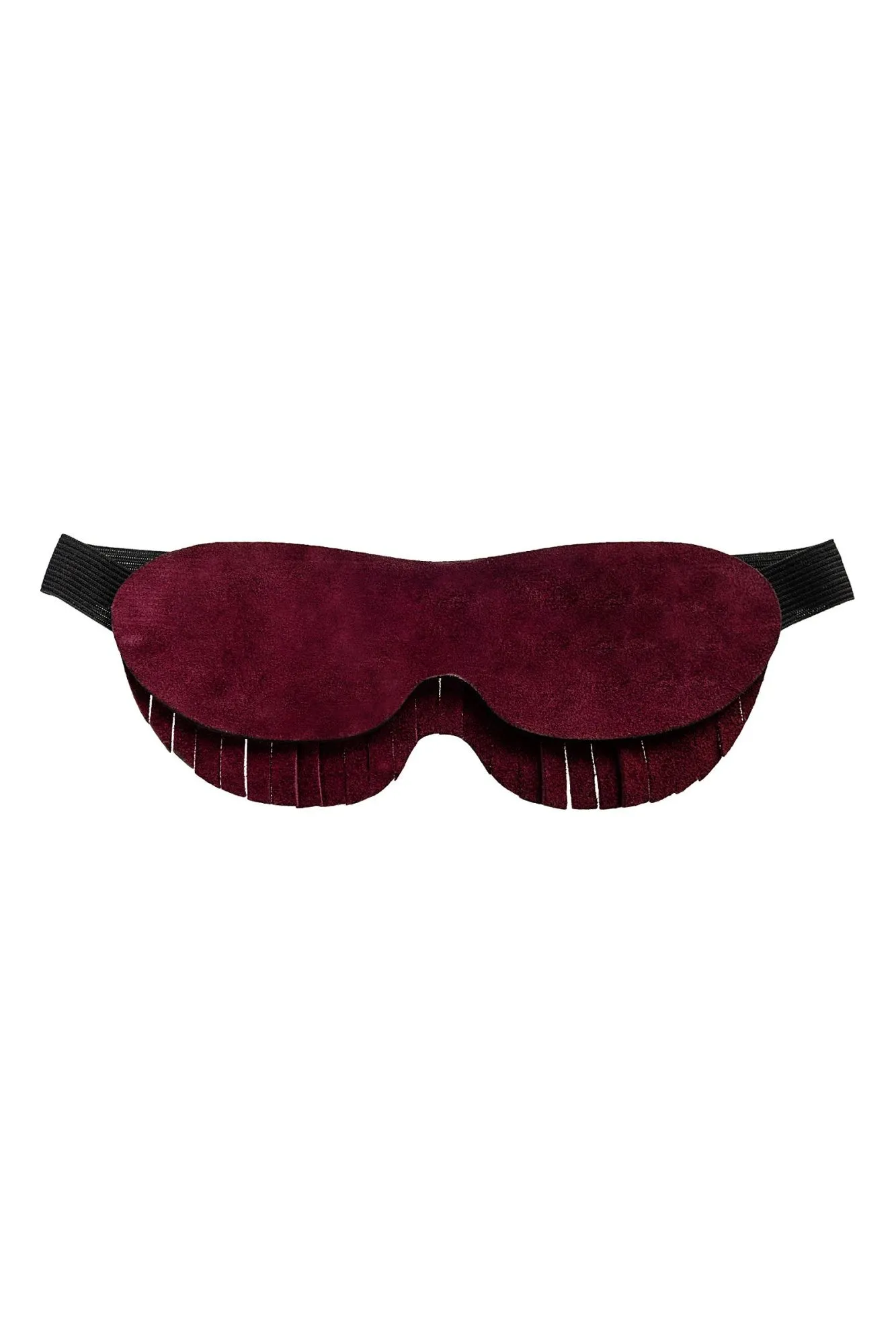 маска pecado bdsm, с бахромой, натуральный велюр, бордовая в Симферополе