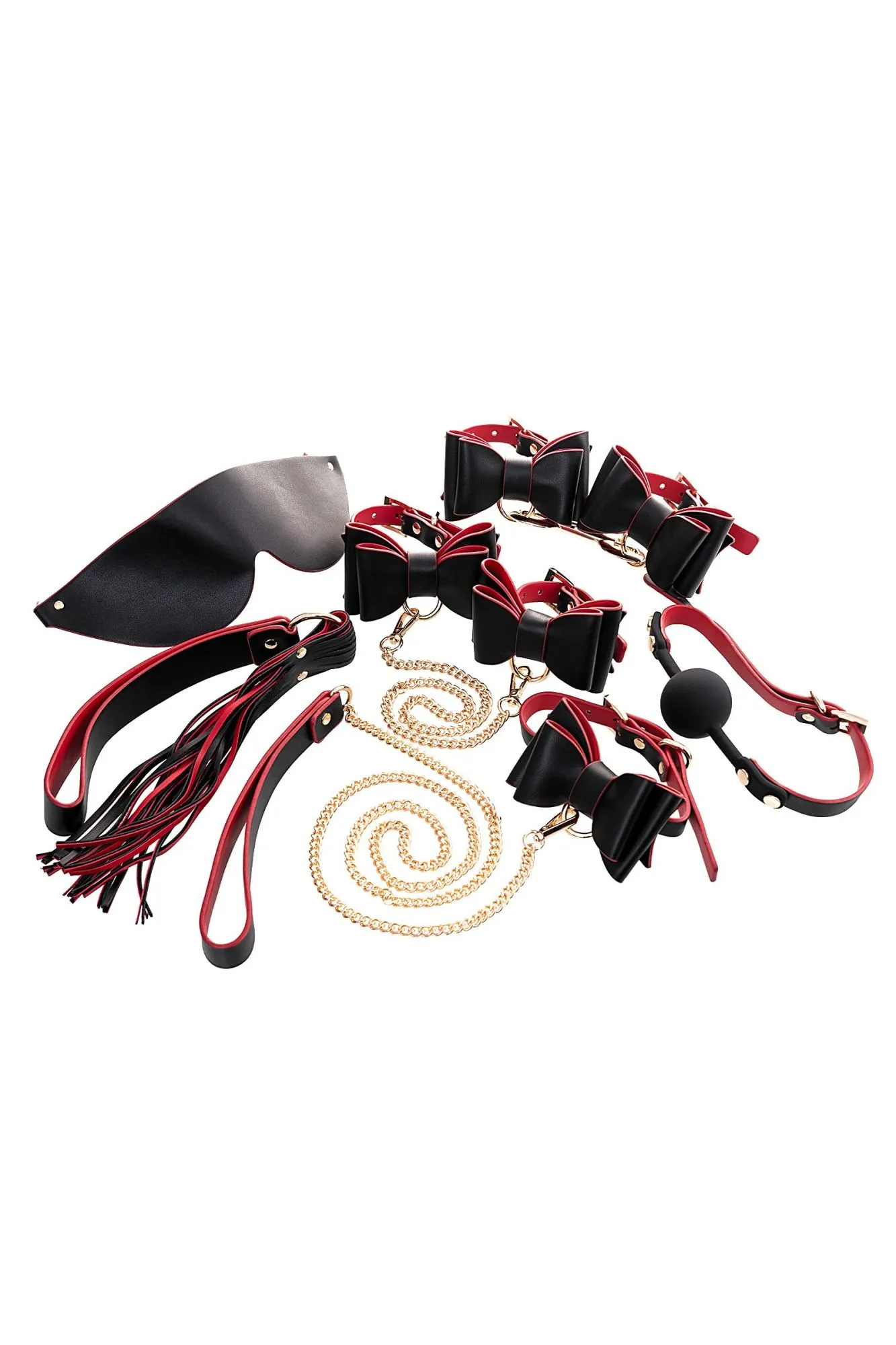 бондажный набор toyfa theatre bow-tie, pu-кожа, черный в Симферополе