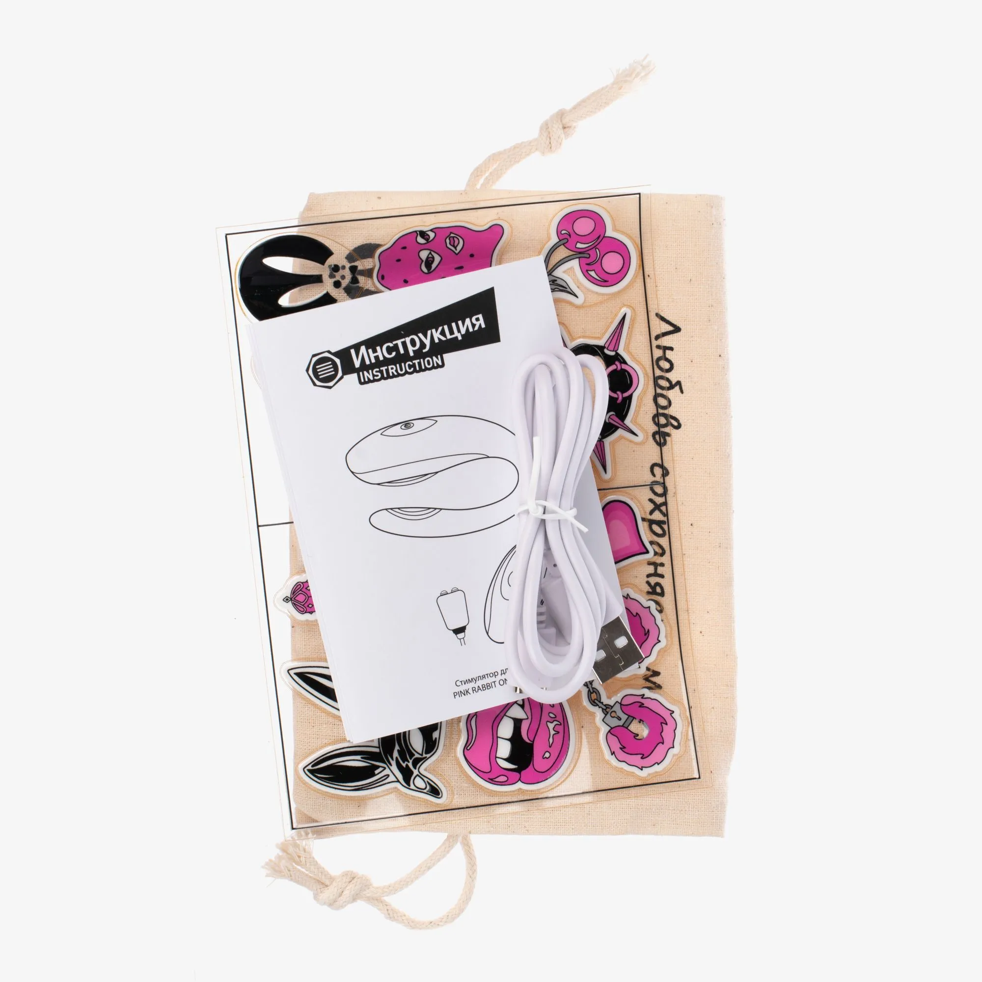 стимулятор для пар pinkrabbit only two, розовый в Симферополе