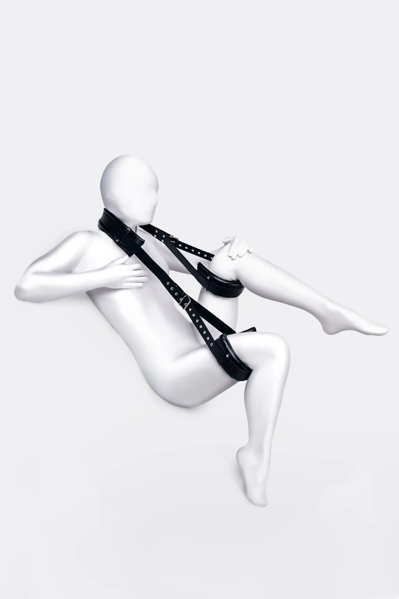 стропа фиксирующая anonymo, pu кожа, черная, 145 см в Симферополе