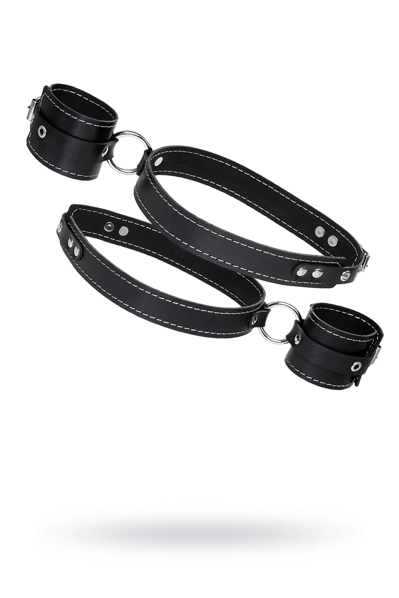 бондажная система pecado bdsm, для фиксации рук к ногам, натуральная кожа, черная в Симферополе