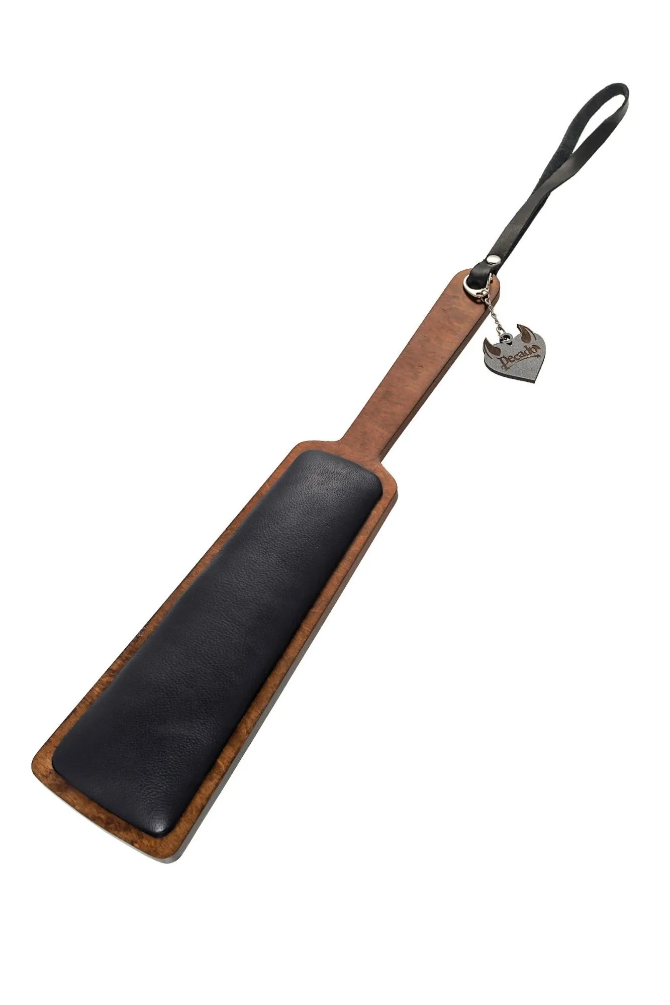 паддл pecado bdsm, прямоугольный с мягкой подушечкой, натуральная кожа и дерево, чёрный в Симферополе