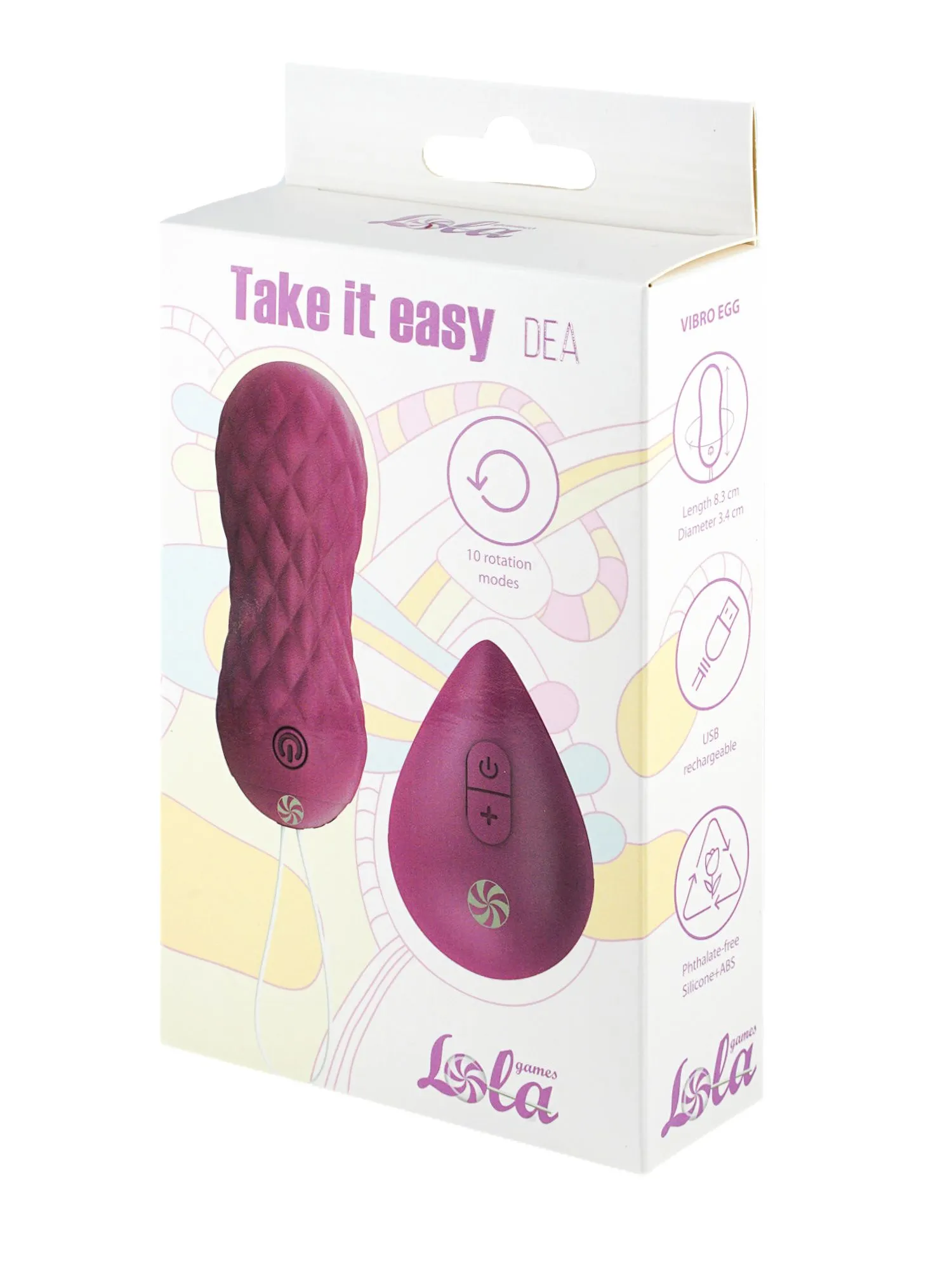 вращающиеся виброшарики на пульте take it easy dea purple 9021-06lola в Симферополе